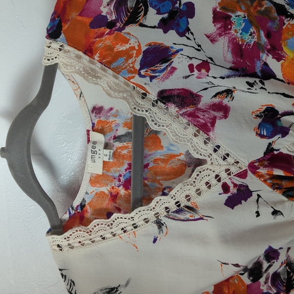 UMGEE USA Floral Boho Multicored Mini Flowy Relaxed Boxy Dress Size Small - Picture 5 of 14
